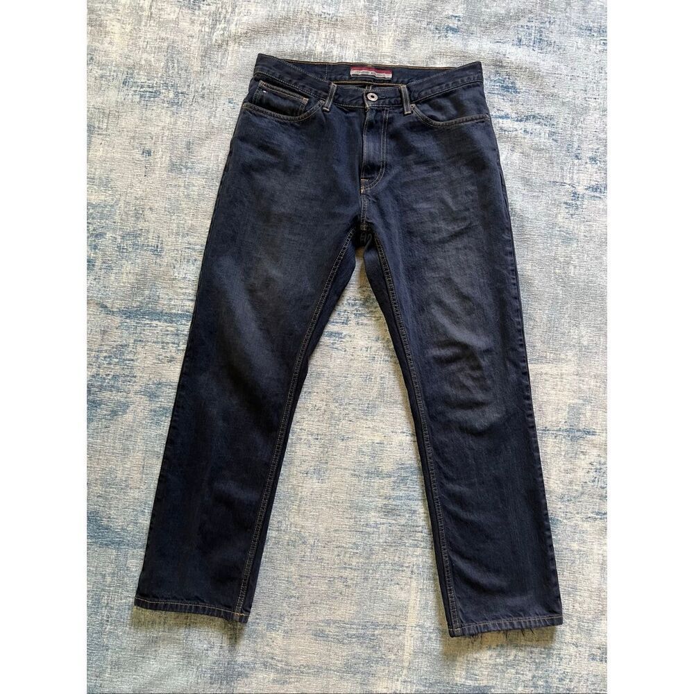 Tommy Hilfiger Dark Blue Classic Fit Straight Leg 32 x 30